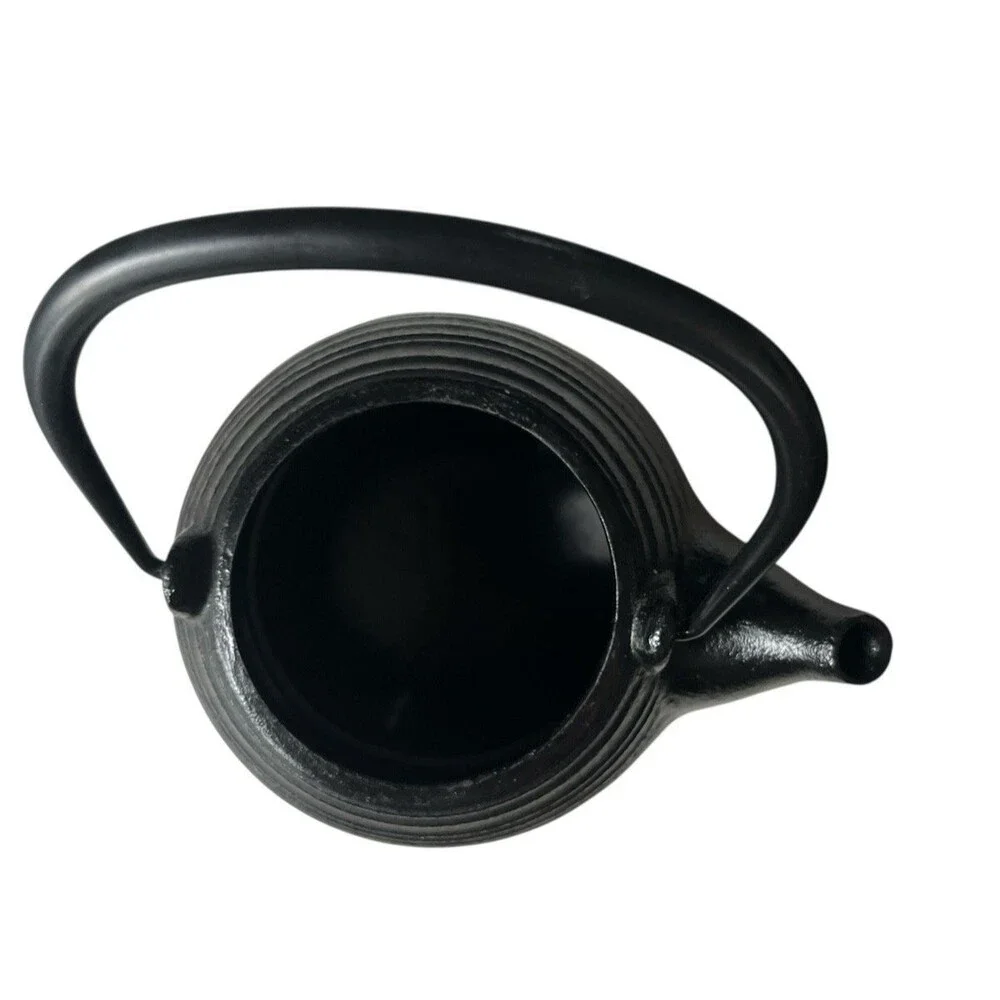 Traditional Cast Iron Beehive Japanese Teapot Kettle Black Infuser 6 x 4